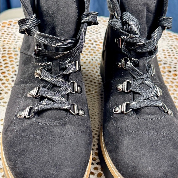 Sonoma Black w/Plaid Women's Hiking Boots Size 9 M Kohl’s Lace Up Ankle  3149 - Picture 7 of 11